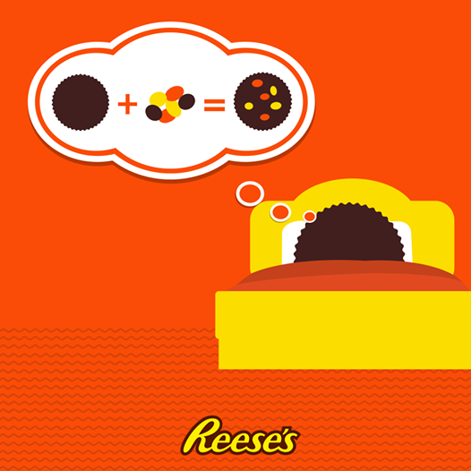 Will I have a Reese’s Peanut Butter Cup or a couple of Reese’s Pieces today? Why not have both?!