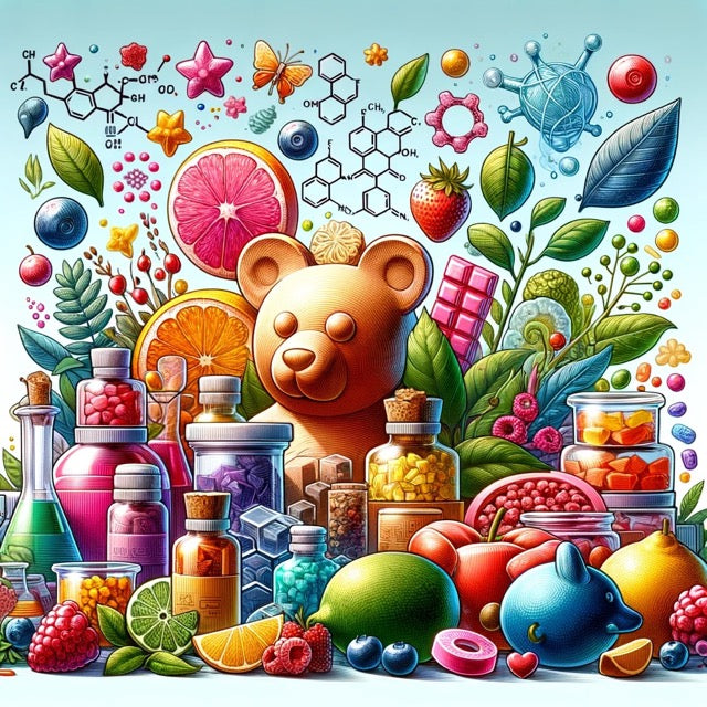 Gummy Bear Ingredients - flavorings used in gummy candy manufacturing