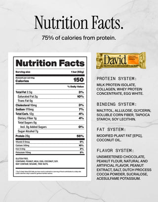 David Bar: Peanut Butter Choc Chunk (12pk)