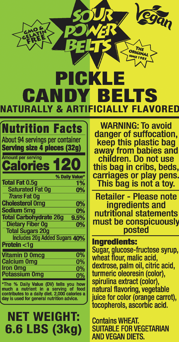 Dorval Sour Power Belts Pickle 19.9 lb