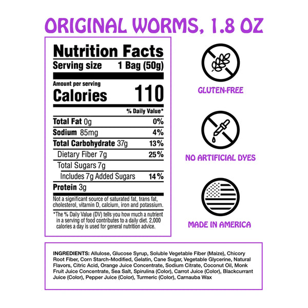 Rotten Original Gummy Worms 1.8oz x 8ct