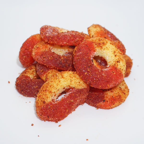 Chamoy Peach Gummy Rings 15lbs
