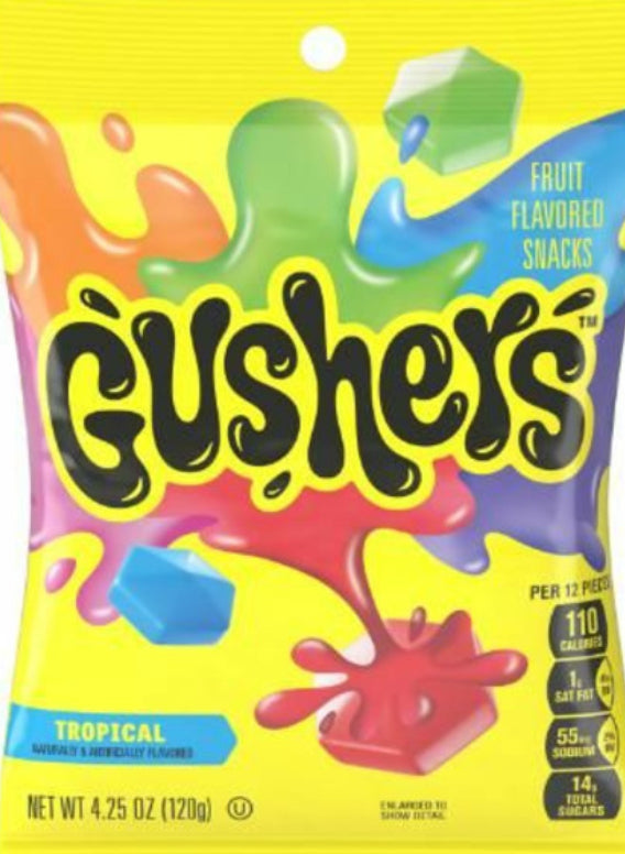 Fruit Gushers Tropical Fruit Snacks 6x34oz (12.75 lb)