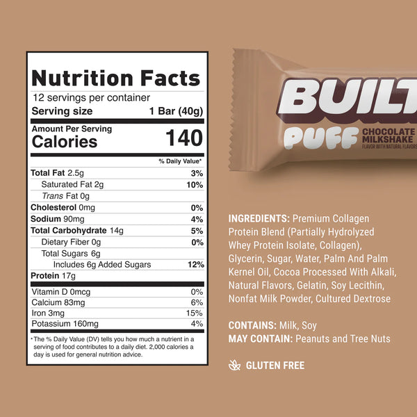 Built Puff: Chocolate Milkshake (12pk)