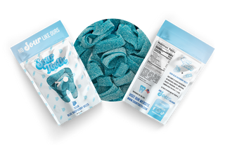 Sour Tooth Sour Blue Raspberry Belts 4oz x 12ct