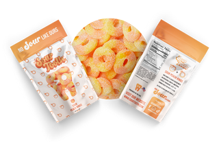 Sour Tooth Sour Peach Rings 4oz x 12ct