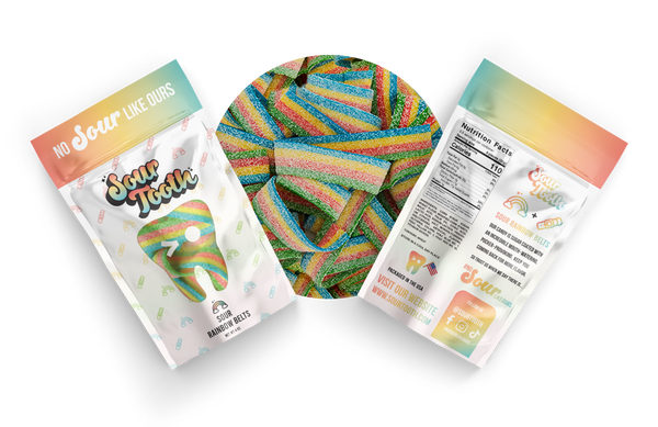 Sour Tooth Sour Rainbow Belts 4oz x 12ct