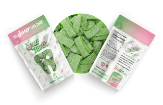 Sour Tooth Sour Watermelon Belts 4oz x 12ct