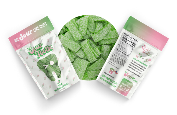 Sour Tooth Sour Watermelon Belts 4oz x 12ct