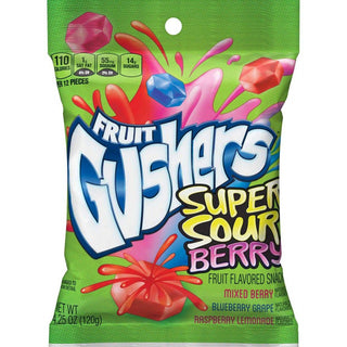 Fruit Gushers Super Sour Berry Flavored Fruit Snacks 6x34oz (12.75 lb)