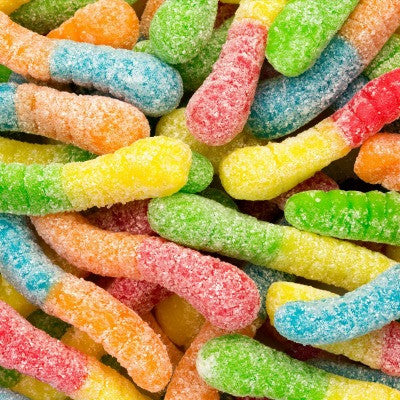Albanese Sour Neon Worms Mini 18 Lbs